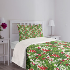 Exotic Hawaii Foliage Art Bedspread Set