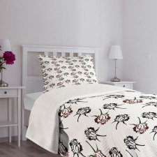 Romantic Flowers Bedspread Set