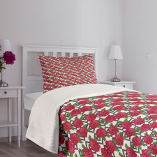 Flowers on Nested Squares Bedspread Set