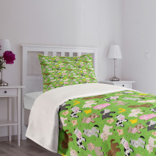 Creatures Cartoon Bedspread Set