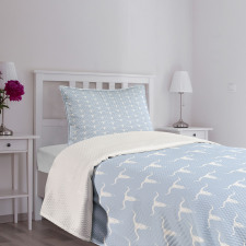 Plus and Bull Skull Bedspread Set