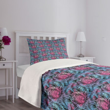 Tropic Leaves Botanical Bedspread Set