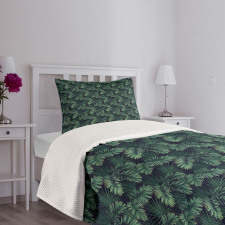 Exotic Jungle Foliage Pattern Bedspread Set