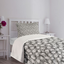 Foliage Leaves Bleak Bedspread Set