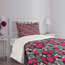 Strawberries Flowers Bedspread Set