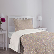 Colorful Stone Wall Theme Bedspread Set