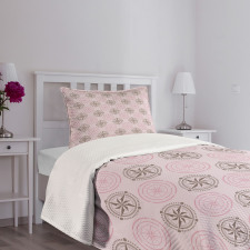 Windroses Pattern Bedspread Set