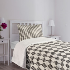 Rhombuses with Wavy Lines Bedspread Set