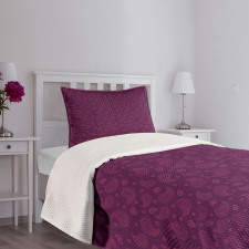 Simplistic Outline Floral Bedspread Set