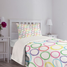 Childish Scribble Circles Bedspread Set