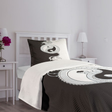 Dragon with Yin Yang Bedspread Set