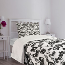 Models of Motorbike Bedspread Set