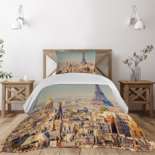 Cityscape of Paris Bedspread Set