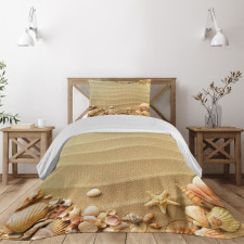 Sand with Sea Shells Bedspread Set