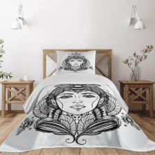 Folk Fantasy Art Bedspread Set