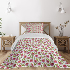 Fresh Organic Echinacea Bedspread Set