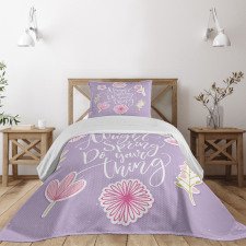 Spring Theme Funny Floral Bedspread Set