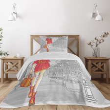 Modern Urban Street Fashion Bedspread Set