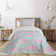 Fresh Petals Sprout Stems Bedspread Set