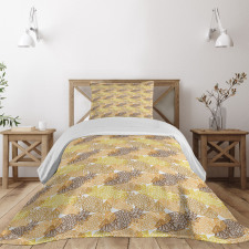 Silhouette Colorful Bedspread Set