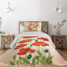 Flower Bouquet Arrangement Bedspread Set