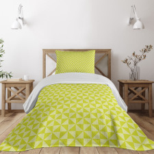 Squares Triangles Mosaic Bedspread Set