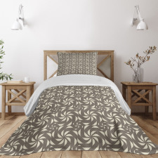 Pinwheel Inspired Pattern Bedspread Set