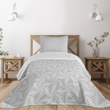 Greyscale Vortex Spots Bedspread Set