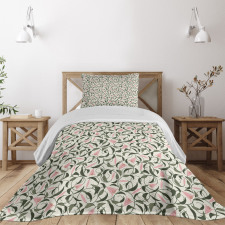 Tangled Stems and Lilies Bedspread Set