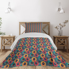 Jumbling Pieces Uneven Bedspread Set