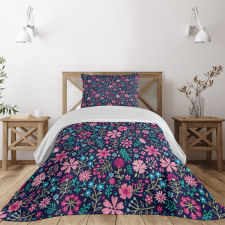 Vibrant Lily Bouquets Bedspread Set