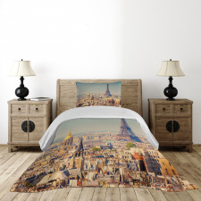 Cityscape of Paris Bedspread Set