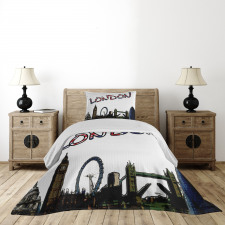 London Tower Cartoon Bedspread Set