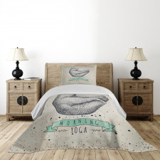 Meditating Bear Calm Life Bedspread Set