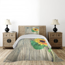 Wood Board Bouquet Bedspread Set