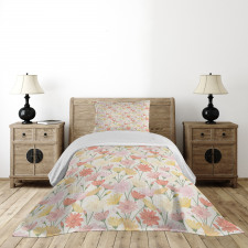 Romantic Vintage Floral Bedspread Set