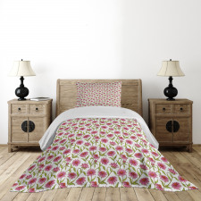 Fresh Organic Echinacea Bedspread Set