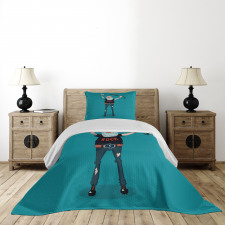 Rock Music Fan Man Bedspread Set