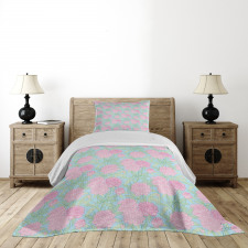 Fresh Petals Sprout Stems Bedspread Set