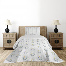 Pale Concentric Triangles Bedspread Set