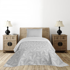 Greyscale Vortex Spots Bedspread Set