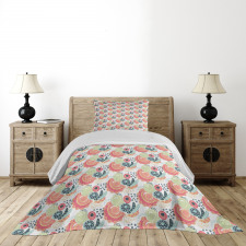 Sloppy Scribbled Dots Bedspread Set