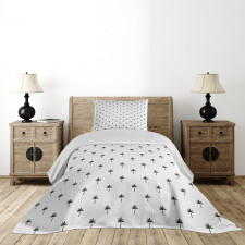 Minimalist Leafage Design Bedspread Set