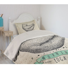 Meditating Bear Calm Life Bedspread Set