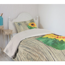 Wood Board Bouquet Bedspread Set