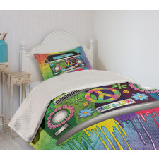 Old Style Hippie Van Bedspread Set