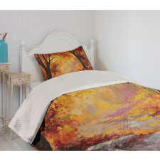 Forest Trees Leaves Bedspread Set