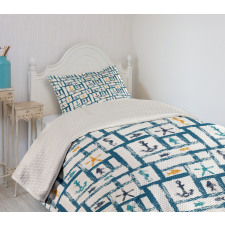 Starfish Anchor Seahorse Bedspread Set