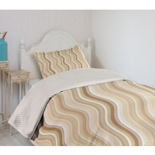 Wavy Lines Vertical Swirl Bedspread Set