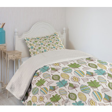 Doodle Dandelions Boho Bedspread Set